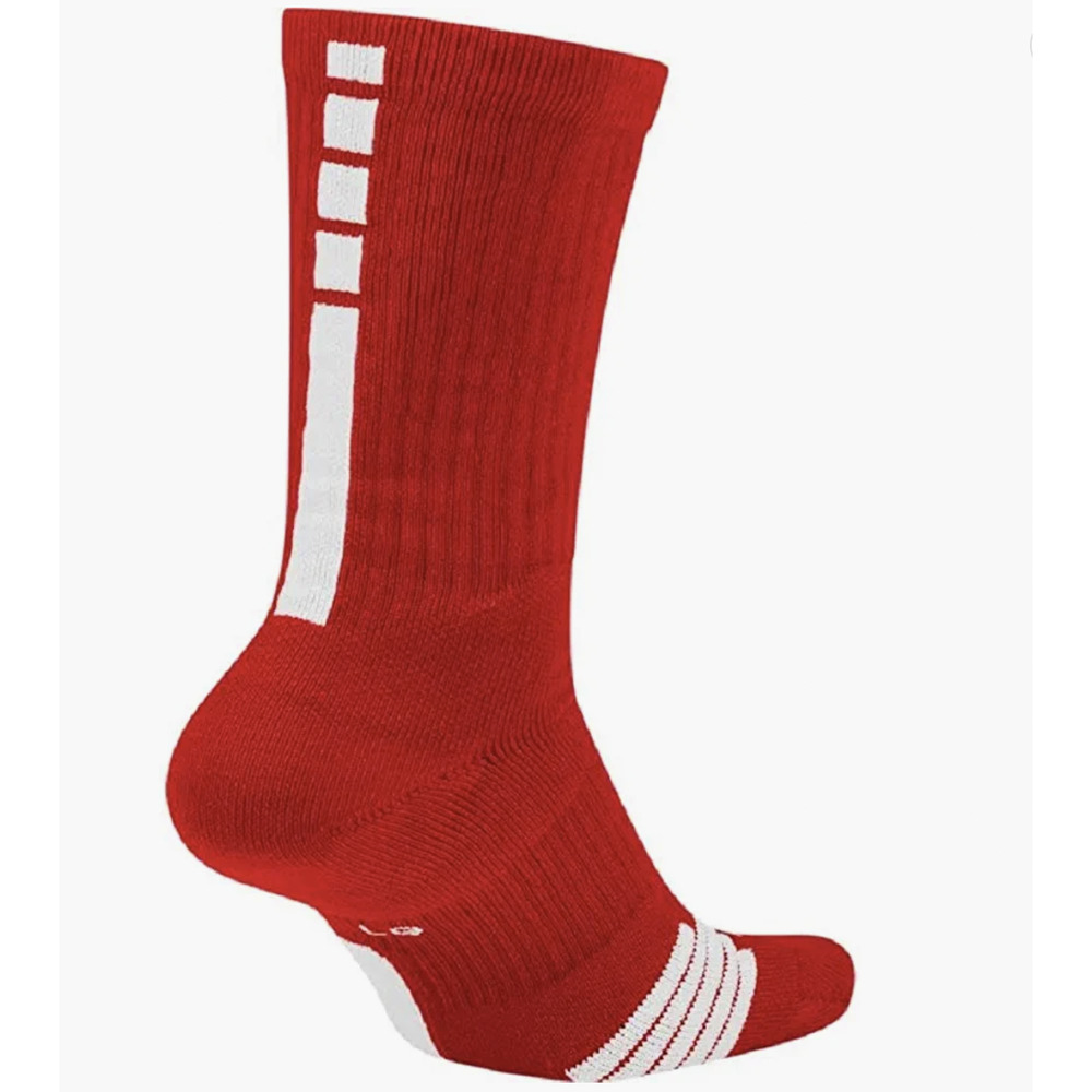 Nike ELITE CREW TEAM Basketball Socks Mens Size L(8-12) PS0003-658 Red Limited